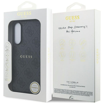 Guess 4G Ring Classic Logo MagSafe - Dėklas Samsung Galaxy S25 Edge (juodas)