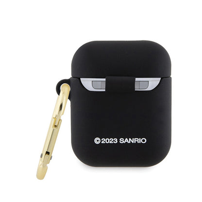 „Hello Kitty“ silikoninis 3D „Kitty“ galvos dėklas, skirtas „AirPods“ 1/2 kartos (juoda)