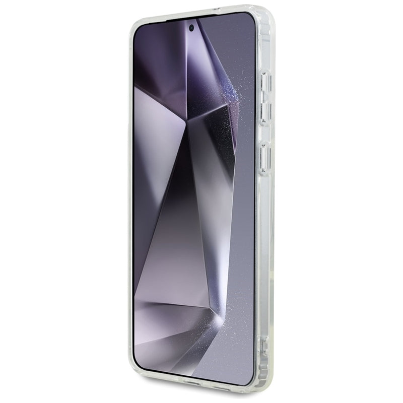 Karl Lagerfeld Dėklas Samsung Galaxy S25 Edge, su Choupette galvos ir logotipų atvaizdais, MagSafe, baltas