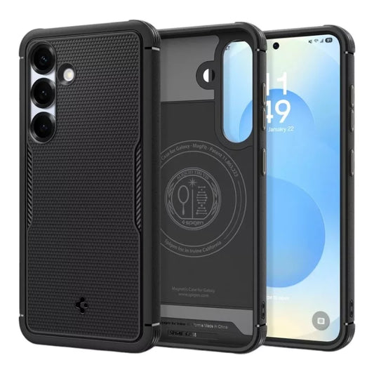 Spigen Core Armor Mag MagSafe – dėklas, skirtas Samsung Galaxy S25 (matinė juoda)