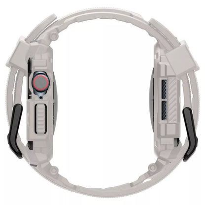 Spigen Rugged Armor Pro - dirželis su dėklu, skirtas Apple Watch 10 46 mm (smėlio spalvos)