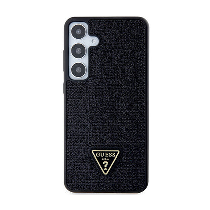 Guess Rhinestone Triangle – Dėklas Samsung Galaxy S24+ (juodas)