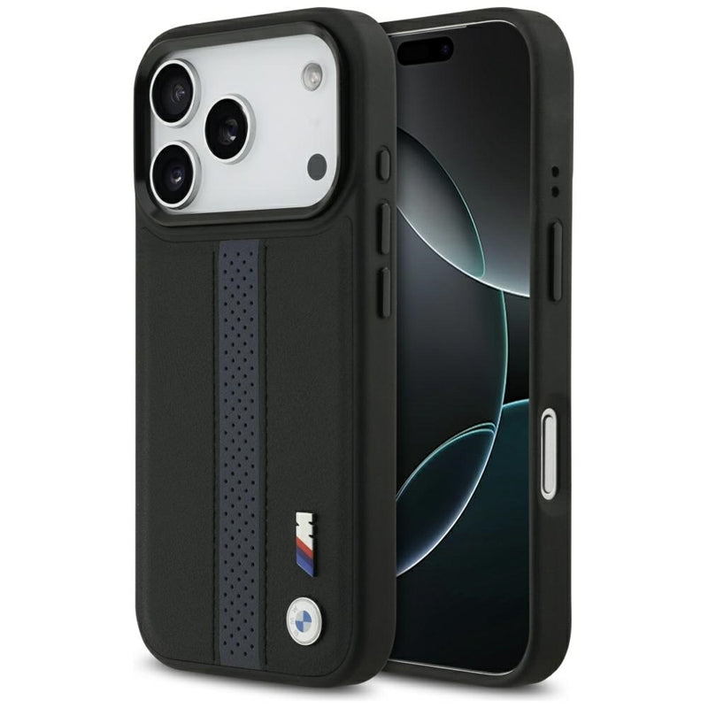 BMW M Perforated Stripe Logo MagSafe dėklas – iPhone 17 Pro (Mėlynas)