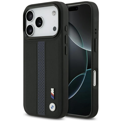 BMW M Perforated Stripe Logo MagSafe dėklas – iPhone 17 Pro (Mėlynas)