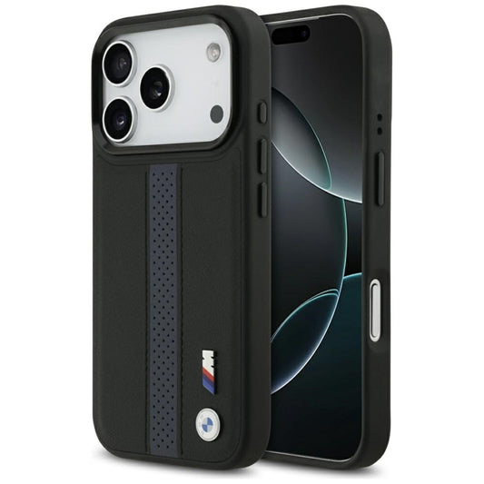 BMW M Perforated Stripe Logo MagSafe dėklas – iPhone 17 Pro (Mėlynas)