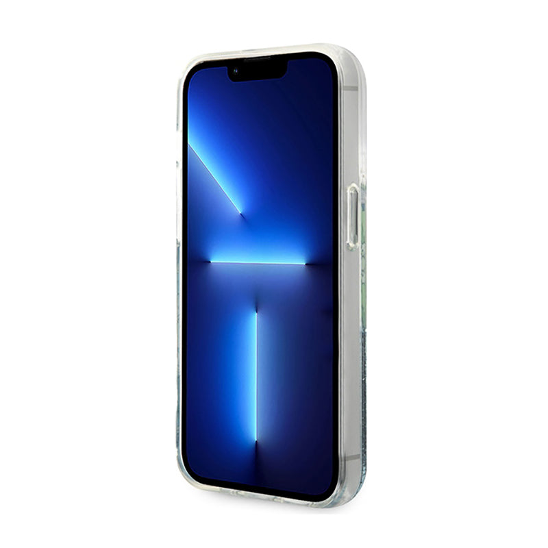 Guess Skystas Žėrutis su Gėlės Motyvu Dėklas, skirtas iPhone 14 Pro (Žalia)