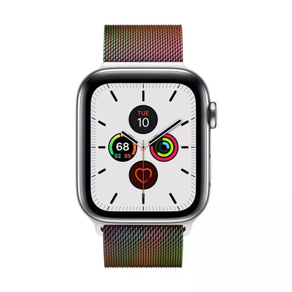 Crong Milano Steel – nerūdijančio plieno apyrankė, skirta Apple Watch 38/40/41/42 mm (vaivorykštinis)