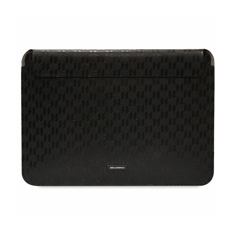 Karl Lagerfeld Saffiano Monogram Plaque Sleeve - 14" nešiojamojo kompiuterio dėklas (juodas)