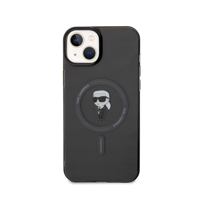 Karl Lagerfeld IML Ikonik MagSafe – dėklas iPhone 15 Plus (juodas)