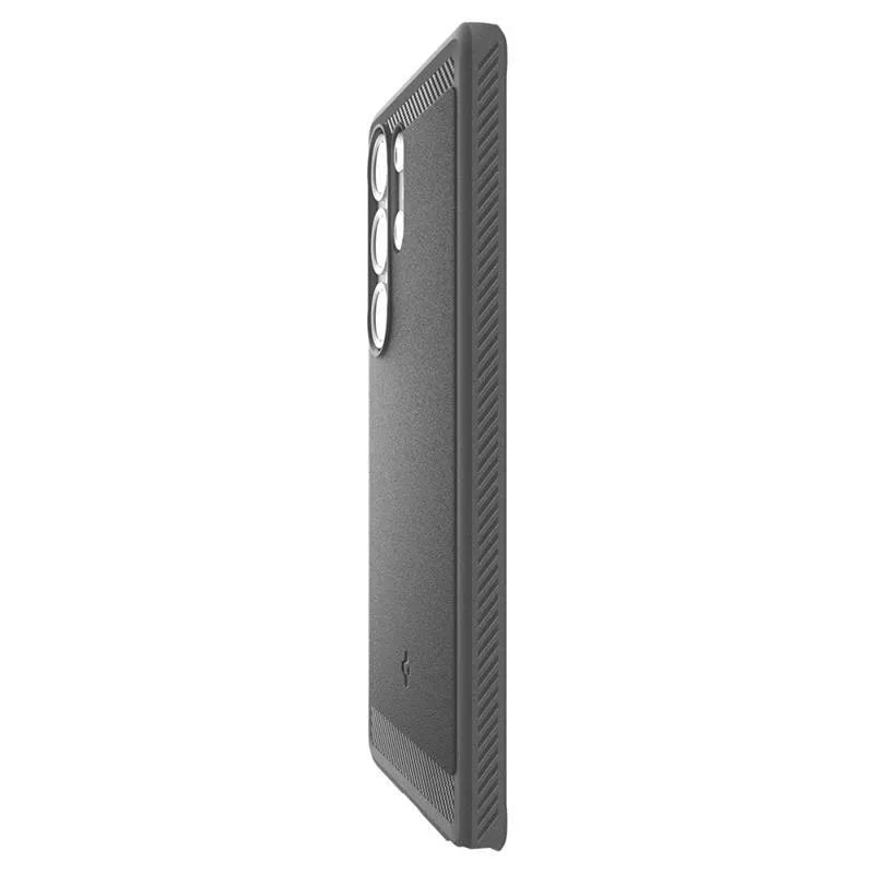 Spigen Rugged Armor Mag MagSafe – „Samsung Galaxy S25 Ultra“ dėklas („Marble Grey“)