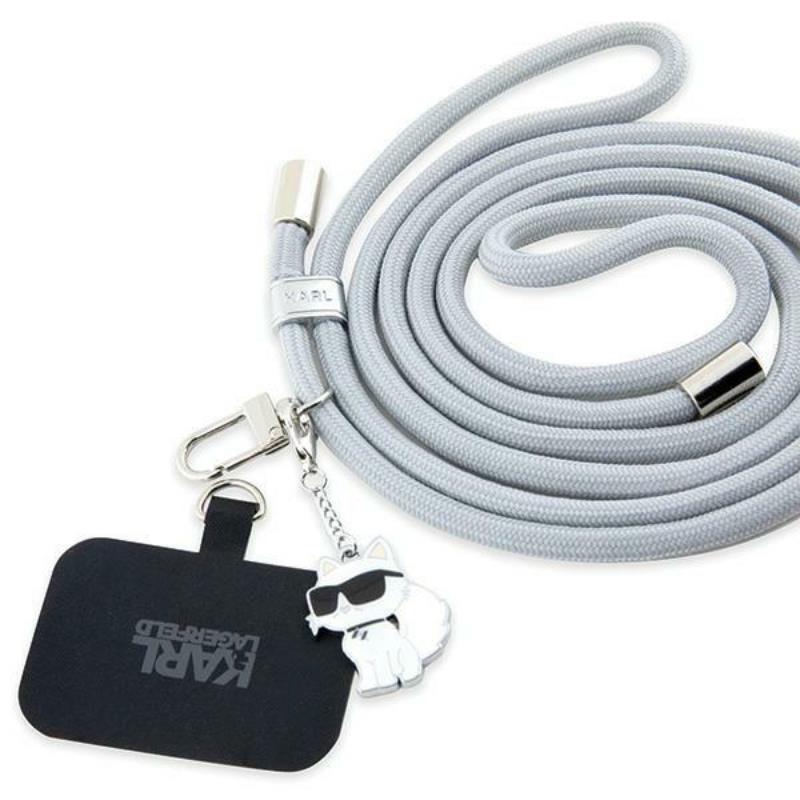 Karl Lagerfeld CBDY Cord - Universalus telefono dirželis (pilkas)