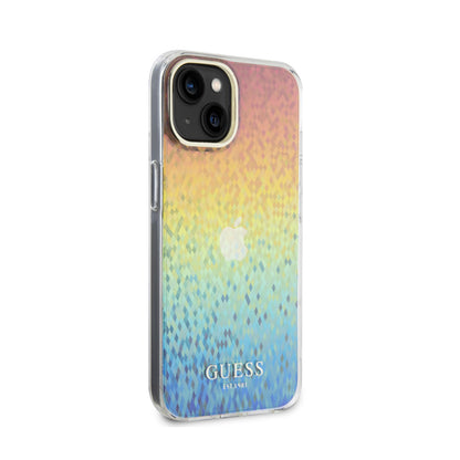 Guess IML Faceted Mirror Disco Iridescent – dėklas iPhone 15 (vaivorykštinis)