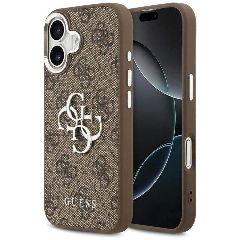 Guess 4G Big 4G Classic Logo dėklas iPhone 17 (Ruda / Sidabrinė)