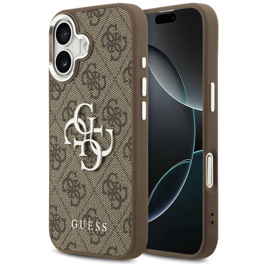 Guess 4G Big 4G Classic Logo dėklas iPhone 17 (Ruda / Sidabrinė)