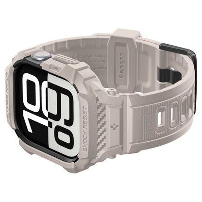 Spigen Rugged Armor Pro V2 - Dirželis su dėklu Apple Watch 10 / 11 42 mm (Dune Beige)
