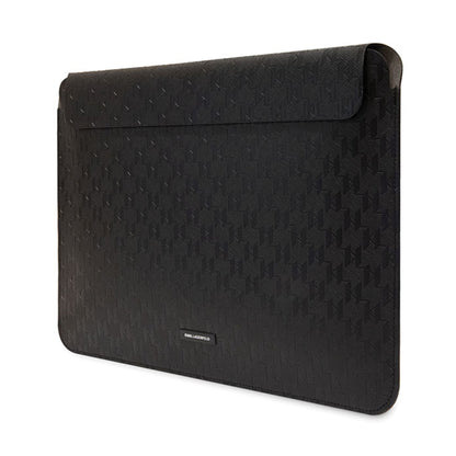 Karl Lagerfeld Saffiano Monogram Plaque Sleeve - 14" nešiojamojo kompiuterio dėklas (juodas)
