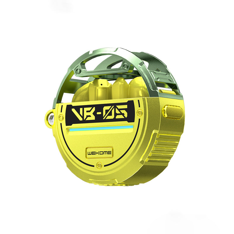 WEKOME VB05 Vanguard Series – Bluetooth V5.3 TWS belaidės ausinės su įkrovimo dėklu (žalia)