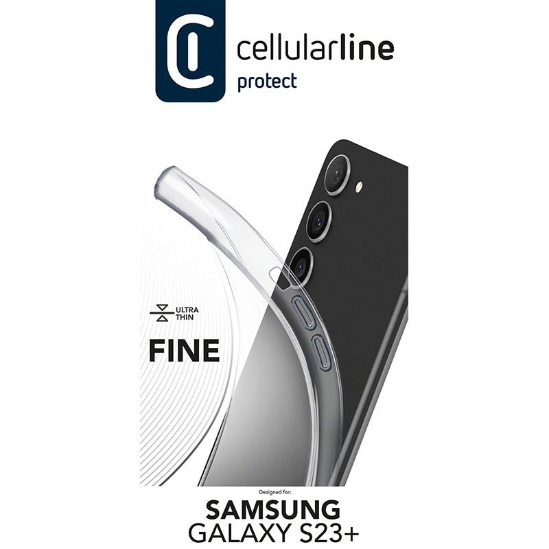 Cellularline Fine – dėklas Samsung Galaxy S23+ (skaidrus)