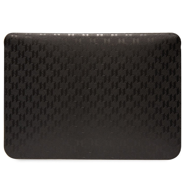 Karl Lagerfeld NFT Saffiano Monogram Ikonik Choupette dėklas - 14 colių nešiojamojo kompiuterio dėklas (juodas)