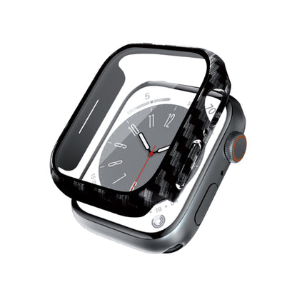 Crong Hybrid dėklas - Dėklas su stiklu, skirtas Apple Watch 45mm (Carbon)