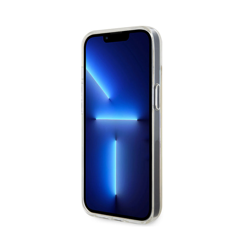 Guess IML Faceted Mirror Disco Iridescent – dėklas iPhone 15 (vaivorykštinis)