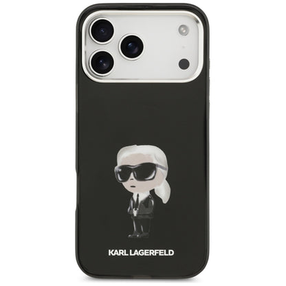 Karl Lagerfeld IML Aquarelle Karl & Logo MagSafe - dėklas iPhone 17 Pro Max (juodas)