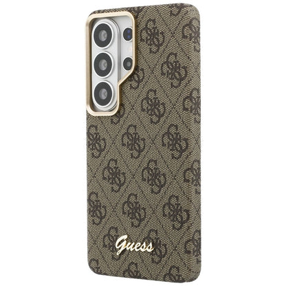Guess 4G Script MagSafe dėklas – Samsung Galaxy S26 Ultra (rudos spalvos)