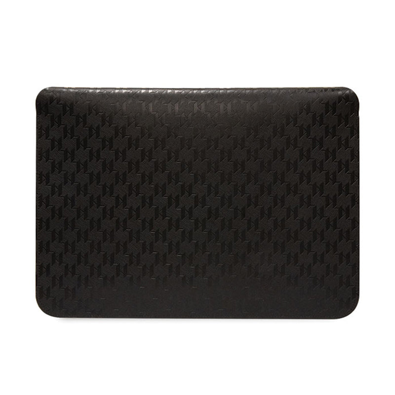 Karl Lagerfeld Saffiano Monogram Plaque Sleeve - 14" nešiojamojo kompiuterio dėklas (juodas)