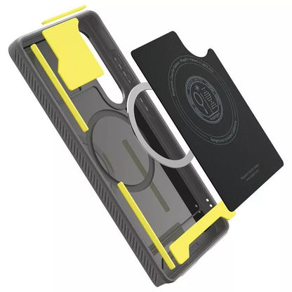 Spigen Rugged Armor Mag MagSafe – „Samsung Galaxy S25 Ultra“ dėklas („Marble Grey“)