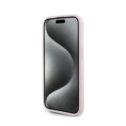 Karl Lagerfeld Diagonal Quilted Script – Dėklas skirtas iPhone 15 Pro (Rožinis)