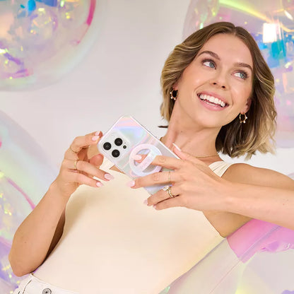 Case-Mate Soap Bubble MagSafe – dėklas iPhone 16 Pro Max (Perlamutro) telefonui