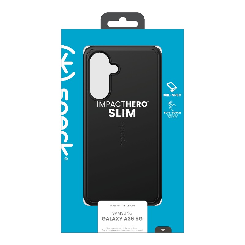 Speck Impacthero Slim – dėklas, skirtas Samsung Galaxy A36 5G / A56 5G (juodas)