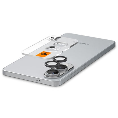 Spigen Optik Pro GLAS.TR EZ Fit kameros apsauga (2 vnt.) - lęšio apsauga, skirta Samsung Galaxy S25 Edge (2 vnt.) (juoda)