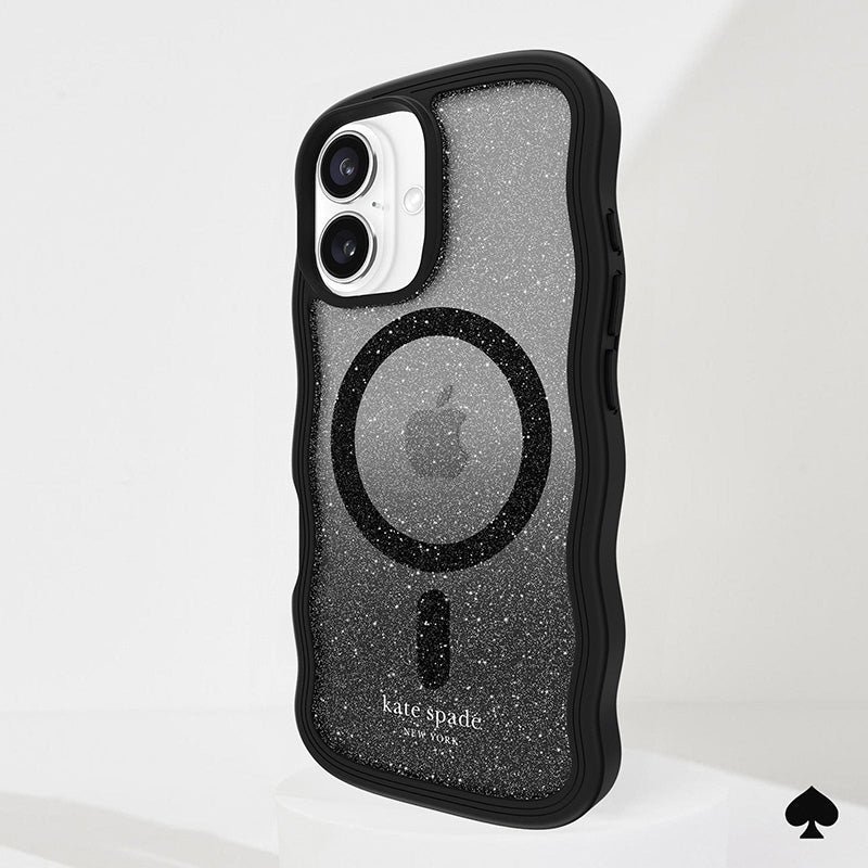 Kate Spade New York Wavy MagSafe – dėklas iPhone 16 (Nightfall)