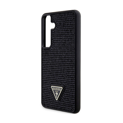 Guess Rhinestone Triangle – Dėklas Samsung Galaxy S24+ (juodas)