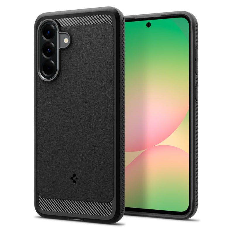 Spigen Rugged Armor – dėklas Samsung Galaxy A56 5G (matinė juoda)