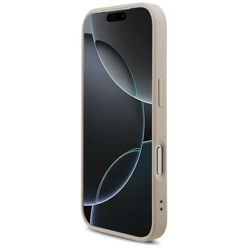 Guess 4G Dėklas su dideliu logotipu iPhone 17 Pro (rožinis)