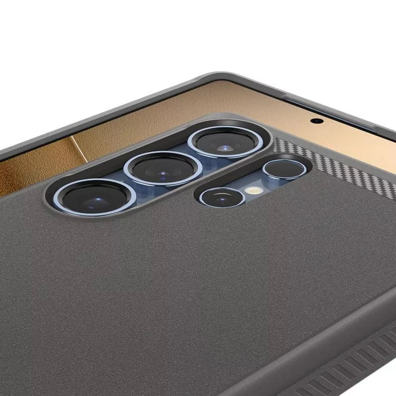 Spigen Rugged Armor Mag MagSafe – „Samsung Galaxy S25 Ultra“ dėklas („Marble Grey“)