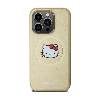 Hello Kitty Odinė Kitty Galvos MagSafe – Dėklas iPhone 15 Pro Max (Aukso)