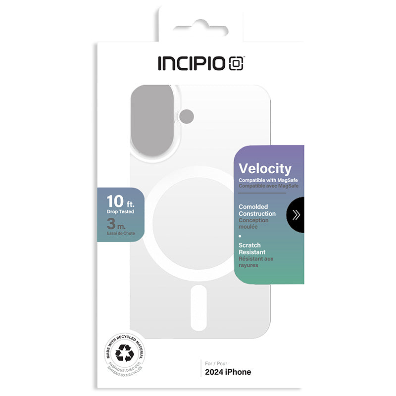 Incipio Velocity MagSafe - dėklas iPhone 16 (skaidrus)