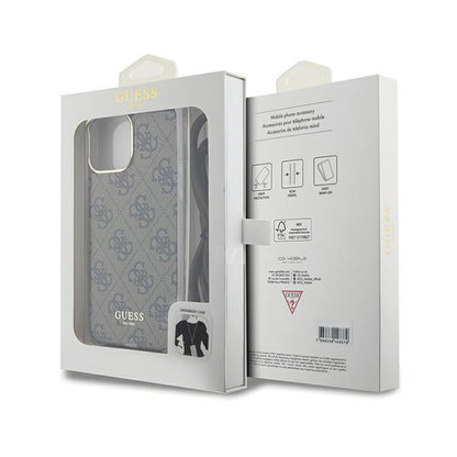 Guess Crossbody Cord 4G Print – iPhone 15 Pro dėklas (rudas)