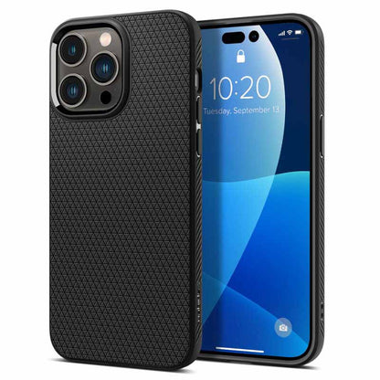 Spigen Liquid Air – dėklas, skirtas „iPhone 14 Pro“ (juodas)