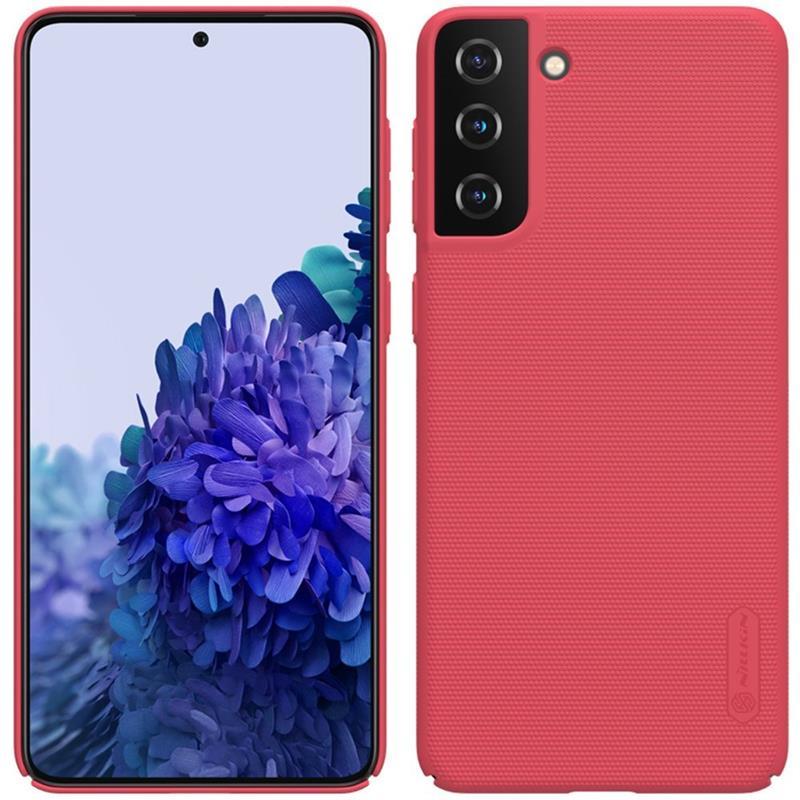 Nillkin Super Frosted Shield – dėklas Samsung Galaxy S21+ (šviesiai raudona)
