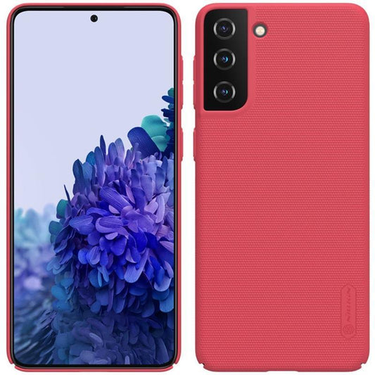 Nillkin Super Frosted Shield – dėklas Samsung Galaxy S21+ (šviesiai raudona)