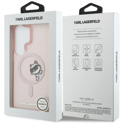 Karl Lagerfeld IML Peekaboo Choupette MagSafe dėklas - Samsung Galaxy S26 Ultra (Rožinė)