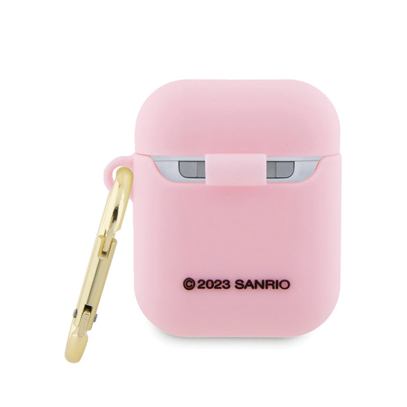 Hello Kitty Silikoninis 3D Katinėlio galvos dėklas, skirtas „AirPods 1/2“ kartos ausinėms (rožinis)