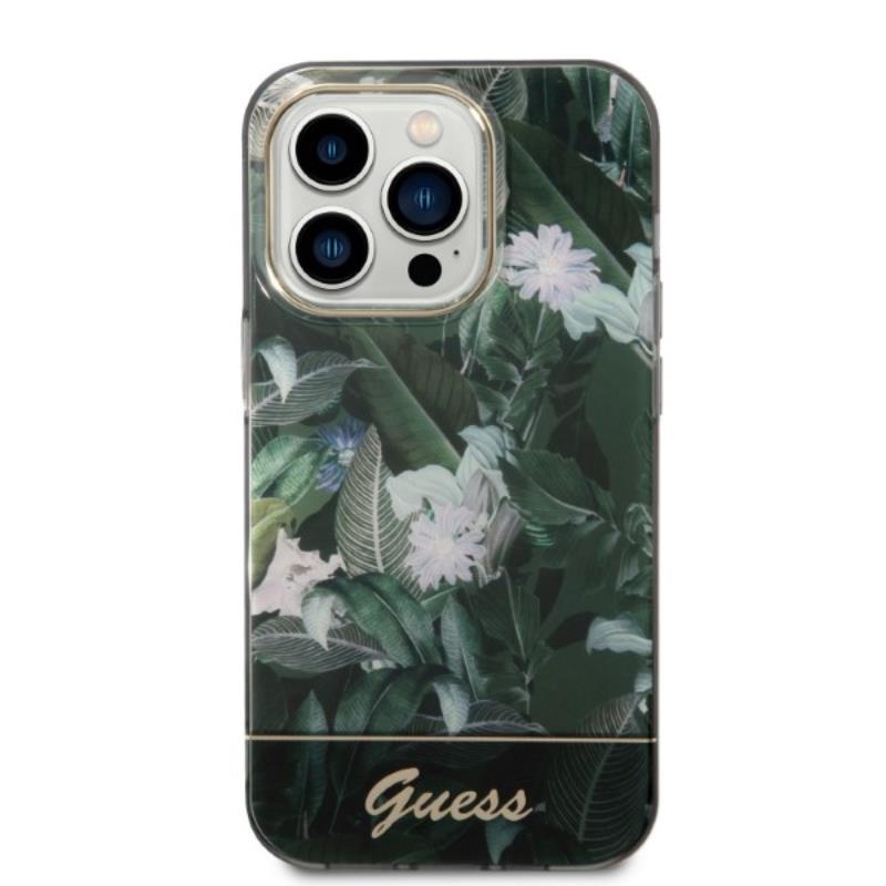 Guess Jungle dėklas – dėklas, skirtas iPhone 14 Pro Max (žalias)