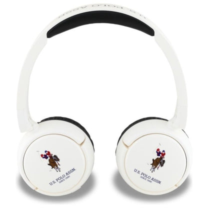 US Polo Assn DH Color Logo - Belaidis, ant ausų uždedamas „Bluetooth“ ausinės V5.3 (baltos)