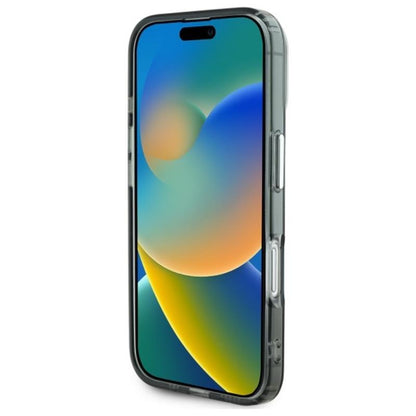 Karl Lagerfeld IML Monogram Karl & Choupette Head MagSafe – dėklas skirtas iPhone 16 (juodas)