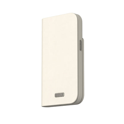 Moshi Overture MagSafe – Odos 3-in-1 dėklas su atverčiamu dangteliu skirtas iPhone 15 (Eggnog White)